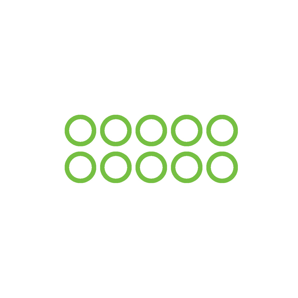 10 Pk Green HNBR O-ring - R134A (m12-1.5) Cycling MT0245-10