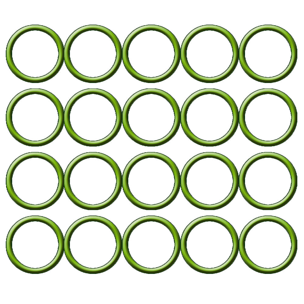 20 Per Green HNBR O-ring - Opel MT0270