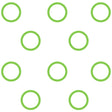 10 Per, Green HNBR O-ring - Chrysler MT0328-10