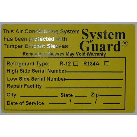 10 Pk, System Guard Labels MT0458