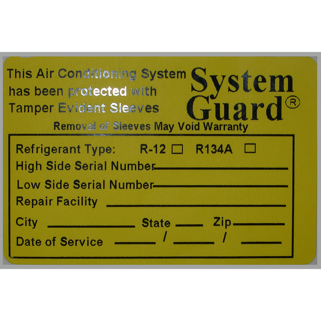 10 Pk, System Guard Labels MT0458