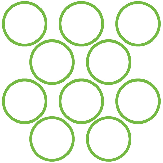 10 Pk, O-ring, Green HNBR MT0920-10