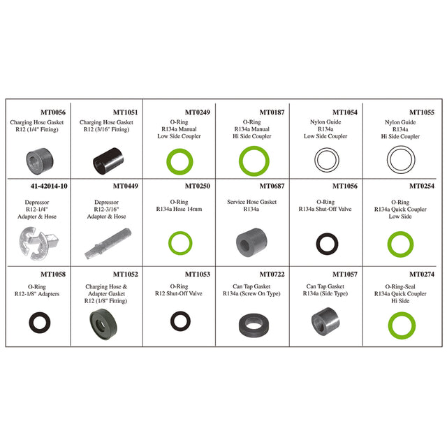 Seal, O-ring and Depressor Kit - R12/R134A Chargin MT1050