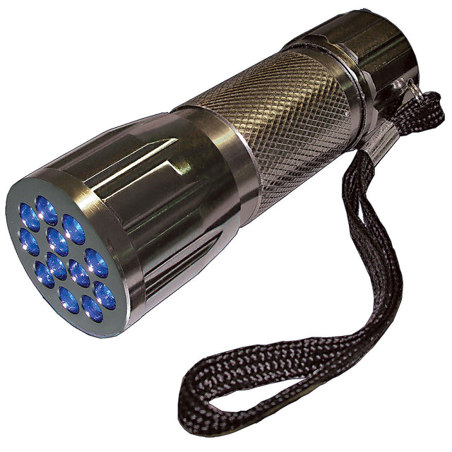 UV 12 LED 4" Aluminum Flashlight 3AAA Batteries MT1183