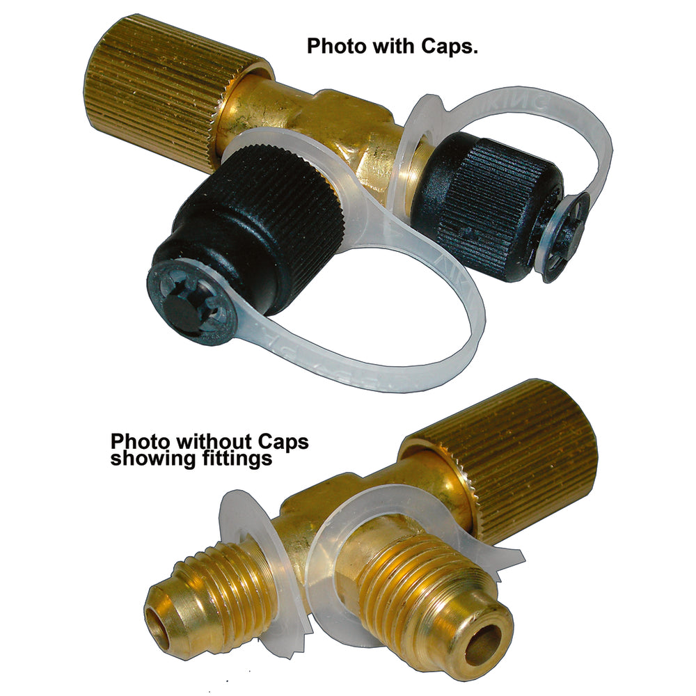 ADAPTER-VACUUM PUMP TEE-1/4inFFL x 1/2in ACME MALE MT1527