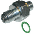 FITTING 3/8-24in MOR X M10-1.25 MALE SWITCH W/VALVE MT1606