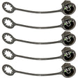 5 Pk, Cap Low Side M8 X 1 Long Post MT6076-5