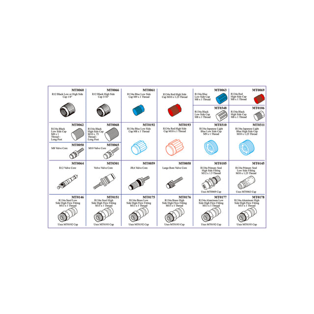 Master Tech MT2000 Cap & Valve Kit MT9558