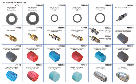 Rapid Pro II A/C Kit-box 3 Caps/valves/washers MT9604