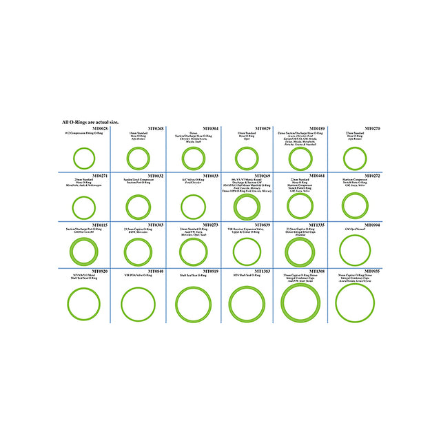 Ultimate - 24 Compartment Kit O-rings .724 to 1.42 MT9614
