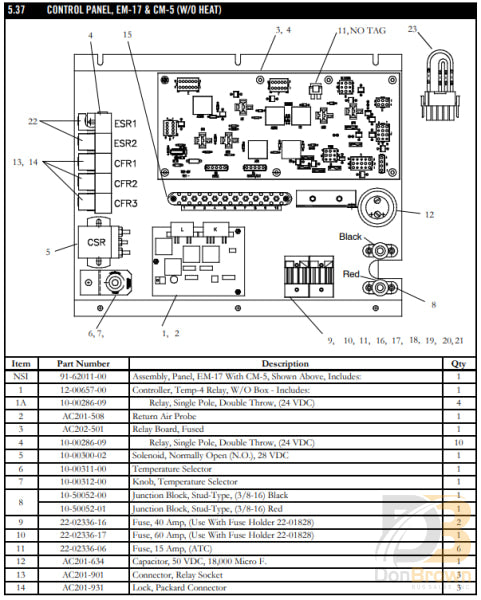 Bracket Fuse Holder 22-62038-00 Air Conditioning