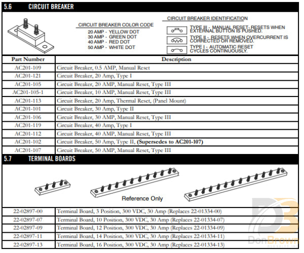 Breaker Circuit 20A Type 1 Ac201-121 Air Conditioning