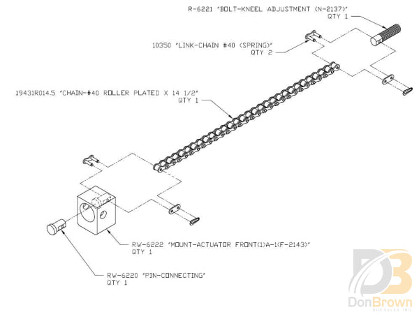 Chain Kit Ns Kneel #40 Shipout N-2107.8Ks Wheelchair Parts