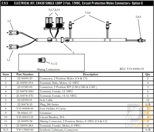 Circuit Breaker Manual Reset 20 Amp (Yellow) Y35-00013-05 Air Conditioning