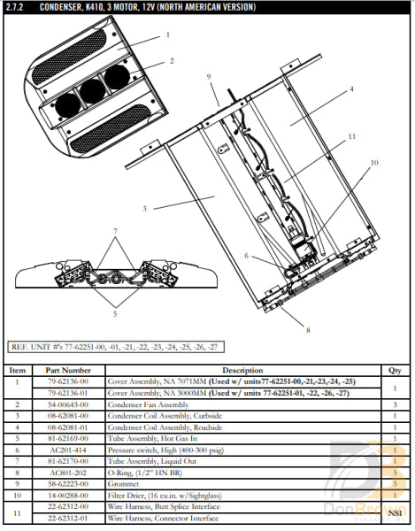 Coil Assy K410 Na Roadside 08-62081-01 Air Conditioning