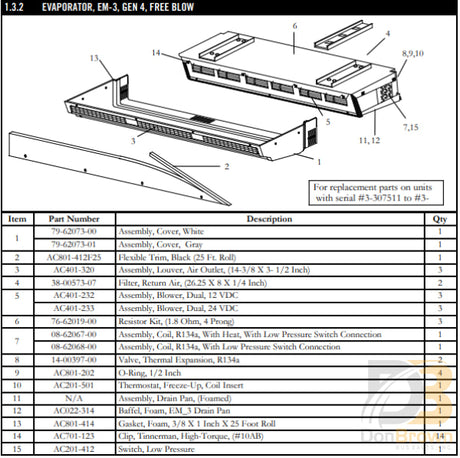 Coil Asy Evap./htr Em-3 Gen4 08-62067-00 Air Conditioning