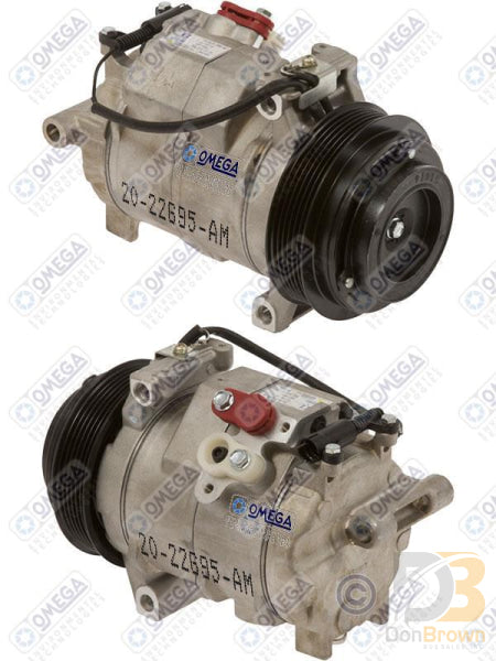 COMPRESSOR 10S17C PV6 12V MB SPRINTER W/REAR A/C 20-22695-AM | Don ...