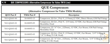 Compressor Qp-16 12V Button Pv8 (119Mm) Gm Pad Ftg Ear Mtg Y61-Q1601-01 Air Conditioning