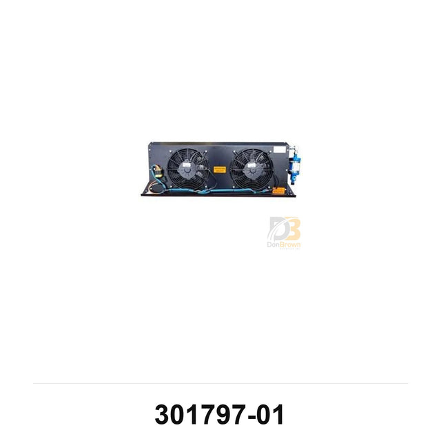 Condenser, SMC2S, (2) 10" Fans, Micro Channel, 12Vdc, Black Screen, Std Install 301797-01 - Don Brown Bus Parts