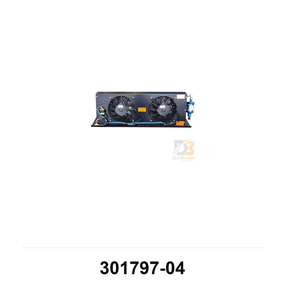 Condenser, SMC2S, (2) 10" Fans, Micro Channel, 12Vdc, Black Screen, TAMW Install 301797-04 - Don Brown Bus Parts