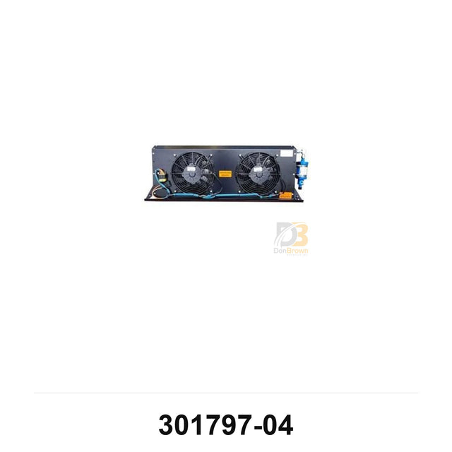 Condenser, SMC2S, (2) 10" Fans, Micro Channel, 12Vdc, Black Screen, TAMW Install 301797-04 - Don Brown Bus Parts