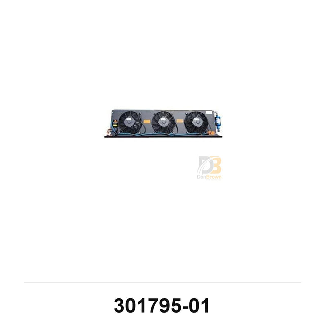 Condenser, SMC3L, (3) 10" Fans, Micro Channel, 12Vdc, Black Screen, Std Install 301795-01 - Don Brown Bus Parts