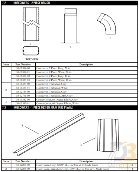 Cover Hose Gray 58-01384-00 Air Conditioning