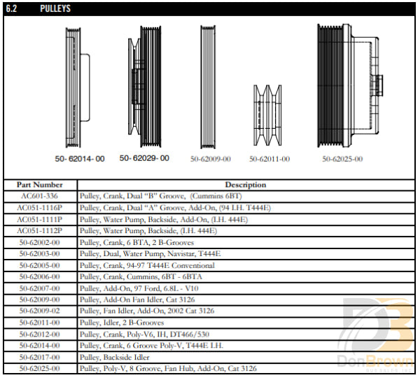 Cummings Pulley 6Bt Ac601-336 Air Conditioning