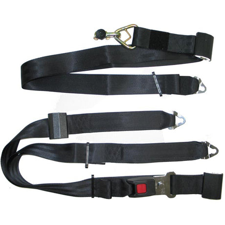Standard QRT lap and shoulder belt assembly with L Track fitting on top Q8-6325-AT