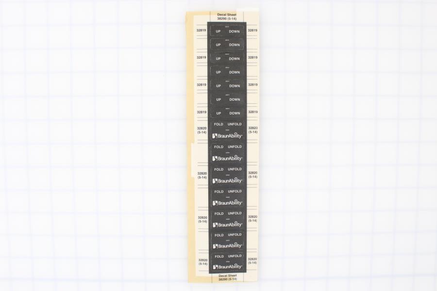 38290-1 Decal Sheet Hand Pendant