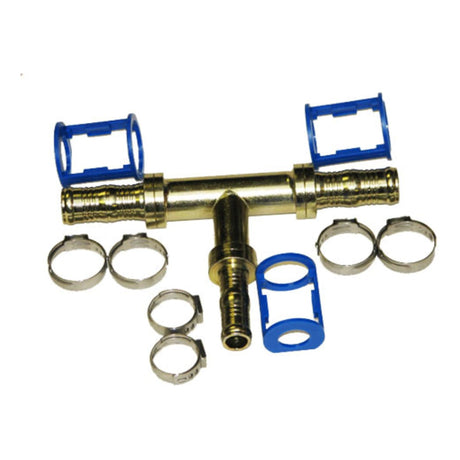 Fitting, Clip-Lok, Tee, #10 x #10 x #10 Hose, Burgaflex 313545
