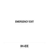 Decal, Emergency Exit, 2.5 X 20, Black on White 13-003-016 Ih-ee - Don Brown Bus Parts