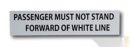 Do Not Stand Forward Of White Line Decal IH-DNSFW - Don Brown Bus Parts