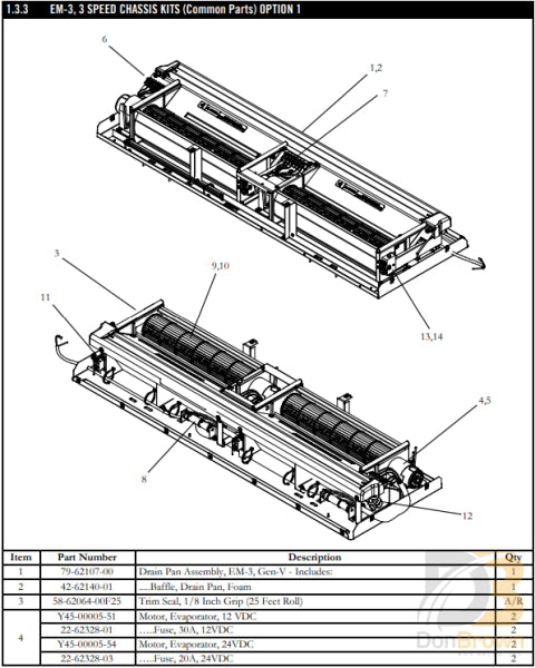 Drain Pan Asy Em-3 Gen V Evap 79-62107-00 Air Conditioning