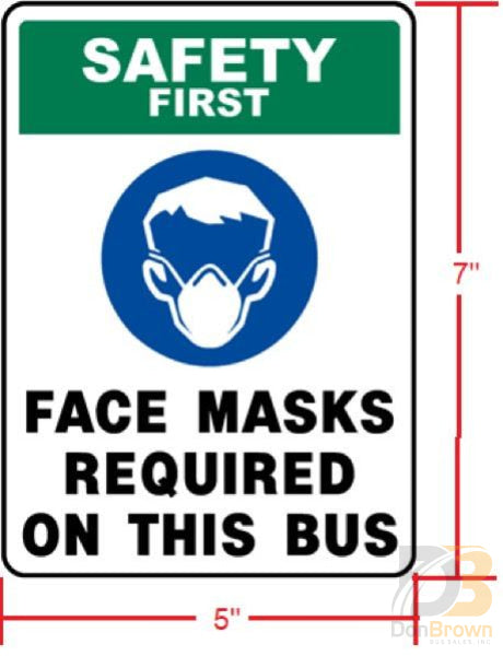 Face Mask Required On This Bus Decal Parts