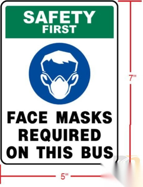 Face Mask Required on This Bus Decal