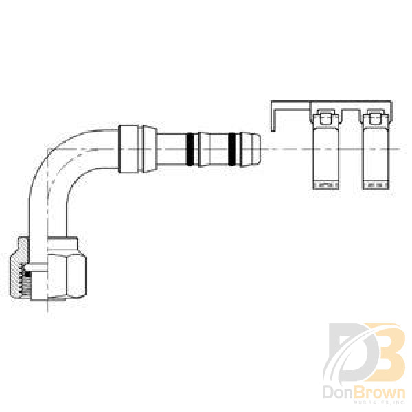 Female 90 Degree Metric O-Ring With Clamp Assembly M20 Fitting (Must Order In Increments Of 5)