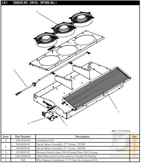 Filter/drier/receiver Cr410 Y26-00084-00 Air Conditioning