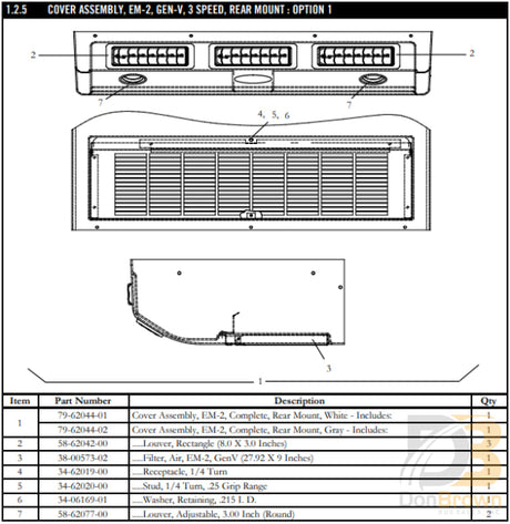 Filter Return Air Em-2 Gen. 5 38-00573-02 Air Conditioning