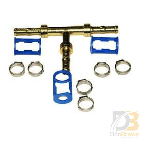 Fitting, Clip-Lok, Tee, #8 x #8 x #8 Hose, Burgaflex 313522