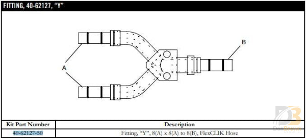 Ftg Kit Y-Ftg \#8 X Flxclik 40-62127-50 Air Conditioning