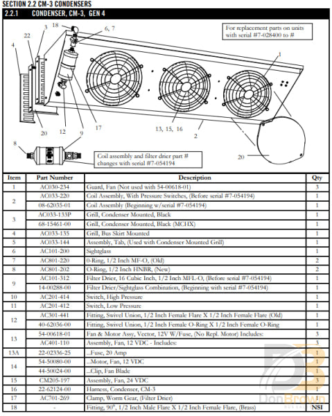 Harness Condenser Cm-3 (Gsa) 22-62124-00 Air Conditioning