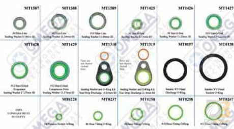 Heavy Duty Truck Sealing Washer And O-Ring Assortm Mt9631 Air Conditioning