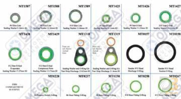 Heavy Duty Truck Sealing Washer And O-Ring Assortm Mt9631 Air Conditioning