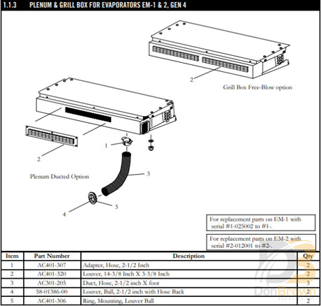 Hose Duct 2-1/2 Poly. Black Ac301-205 Air Conditioning