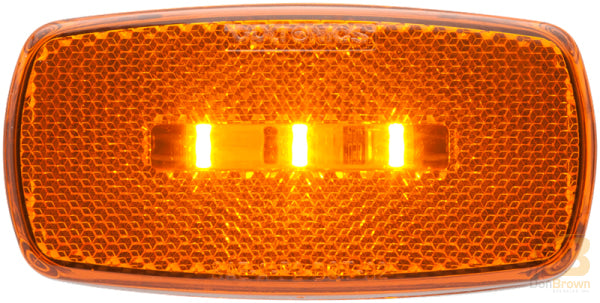 LED Mark Light; Oval; Amber; 3 Wire; w/ Turn 08-008-108 MCL32ATB