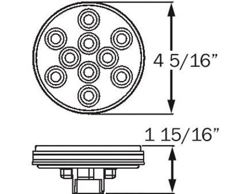 Light 4 Led Clear Interior & Exterior 08-008-050 Bul43Cb Bus Parts