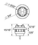 Light Led 3/4 Round Red 08-008-053 Mcl11Rkb Bus Parts