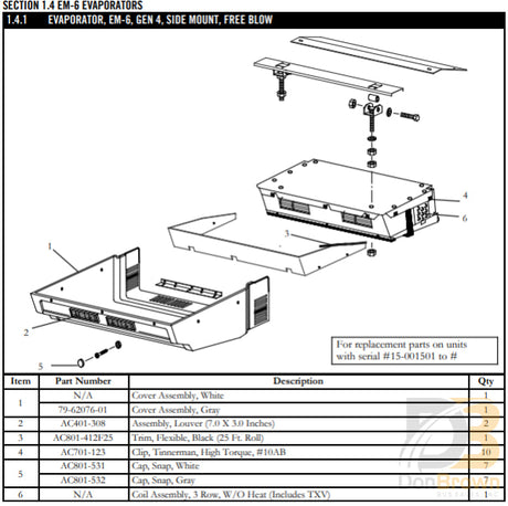 Louver W/b Assmb 3X7 Ac401-308 Air Conditioning