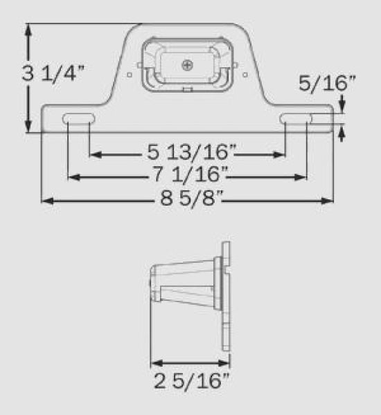 Lpl55Ckb License Light With Abs Bracket Bus Parts